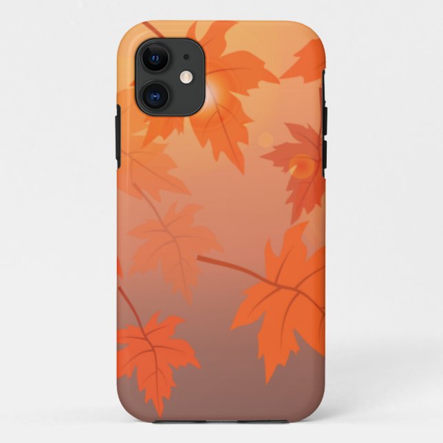 Autumn design with maple leaves and bokeh effect   Case-Mate iPhone case (Back)