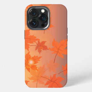 Autumn design with maple leaves and bokeh effect iPhone 13 pro case