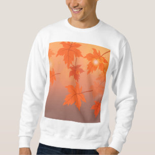 Autumn design with maple leaves and bokeh effect  sweatshirt