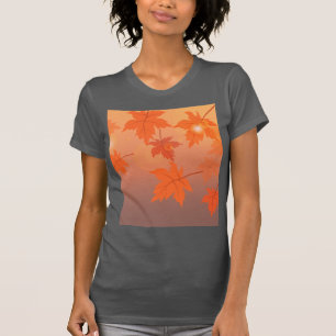 Autumn design with maple leaves and bokeh effect T-Shirt