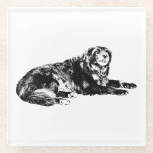 Autumn Dog Outline Coaster Accent