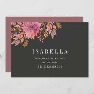 Autumn Dream Wedding Be My Bridesmaid Invitation