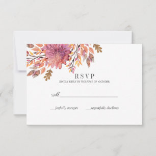 Autumn Dream   Wedding Classic RSVP Card