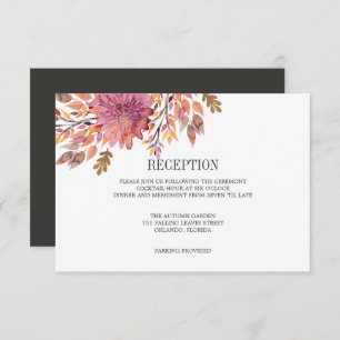 Autumn Dream   Wedding enclosure RECEPTION Invitation