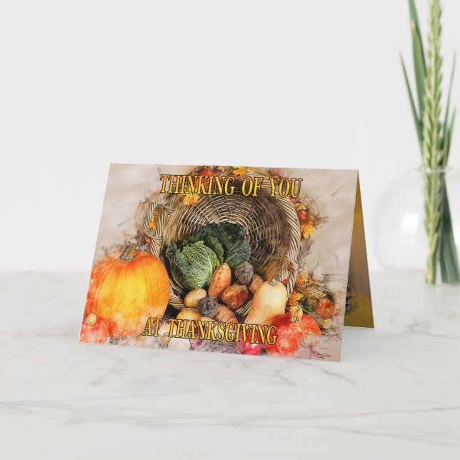 Autumn Dreaming Thanksgiving Holiday Card (Front)