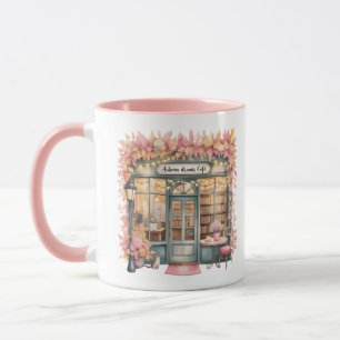 Autumn Dreams Café Mug — Cozy Floral Bookshop 