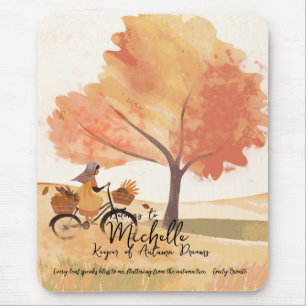 Autumn Dreams Personalised Girl's  Mouse Mat