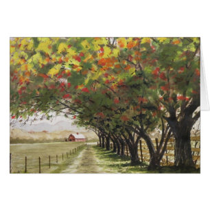 Autumn driveway