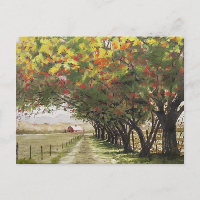 Autumn driveway postcard (Front)