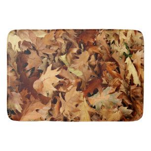 autumn, dry leaves bath mat