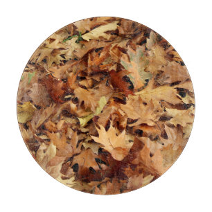 autumn, dry leaves cutting board