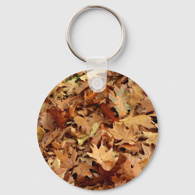 autumn, dry leaves key ring (Front)