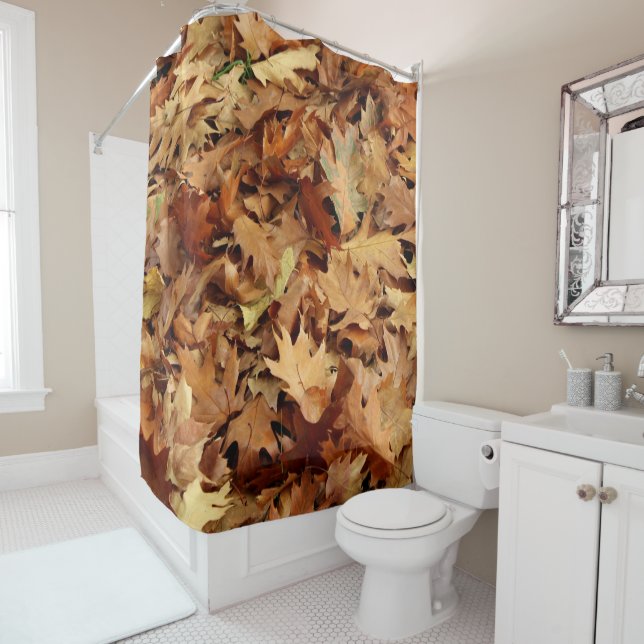 autumn, dry leaves shower curtain (In Situ)