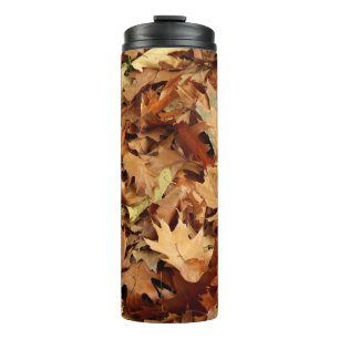 autumn, dry leaves thermal tumbler