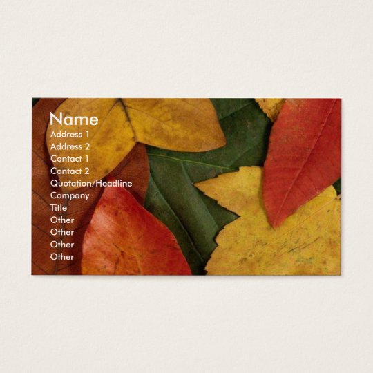 Autumn Ecstacy Business Card