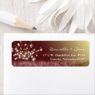 Autumn Elegance Dandelion Wedding Address