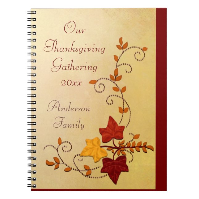 Autumn Elegance Holiday Notebook (Front)