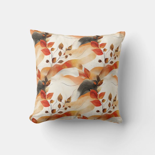 Autumn Elegance Seamless Pattern Cushion (Front)