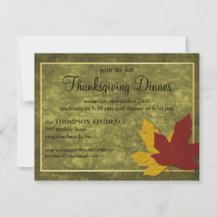 Autumn Elegance Thanksgiving Invite