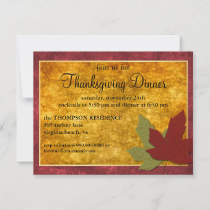 Autumn Elegance Thanksgiving Invite