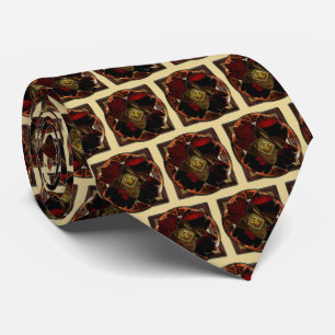 Autumn Elegance: The Floral Medallion Tie