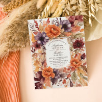 Autumn Elegance Watercolor Floral Wedding