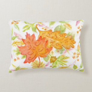 Autumn Elegant Leaves Throw Pillow