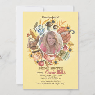 Autumn Elements Photo Invitation