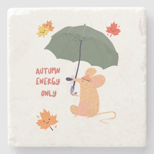 Autumn Energy Only Stone Coaster (Front)
