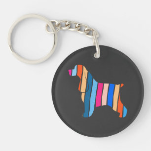 Autumn English Cocker Spaniel Key Ring