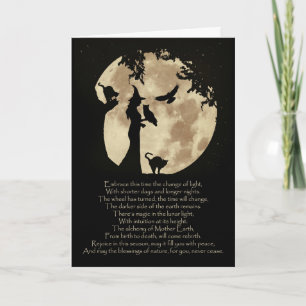 Autumn Equinox Mabon Blessing with Witch Card