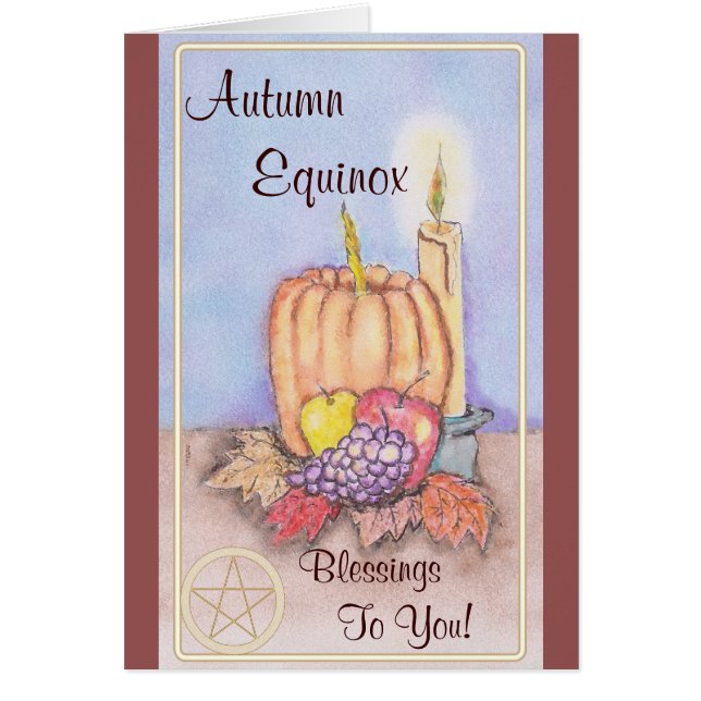 Autumn Equinox Mabon Blessings Pentacle (Front)