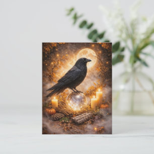 Autumn Equinox Raven Mabon Pagan Wicca  Holiday Postcard
