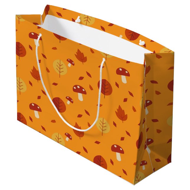 Autumn Essence Nature Inspired Seasonal Art Large Gift Bag (Back Angled)