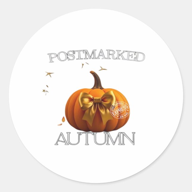 Autumn Essential T-Shirt Classic Round Sticker (Front)