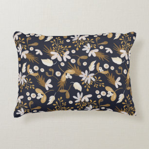 Autumn Evening Bloom Decorative Cushion