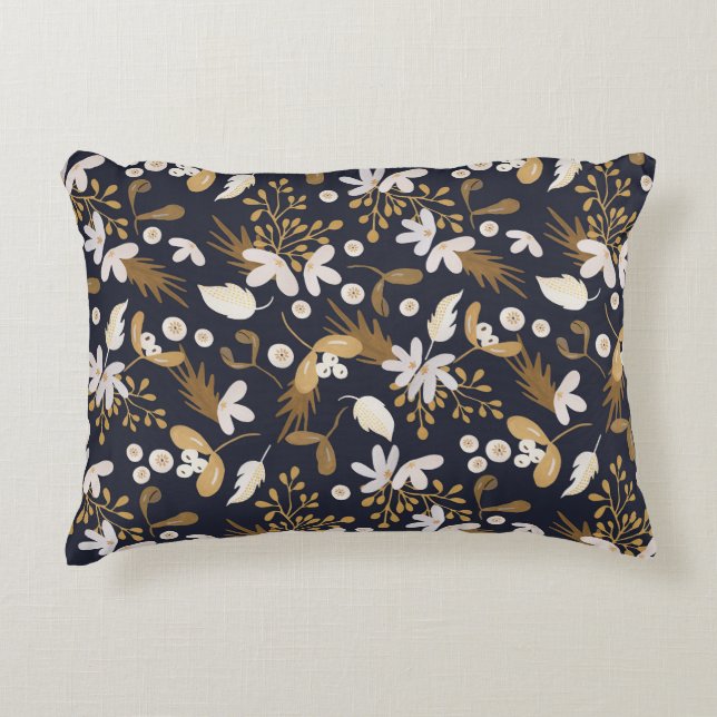 Autumn Evening Bloom Decorative Cushion (Front)
