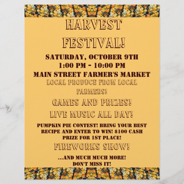 Autumn Event - All text can be changed. Flyer (Front)