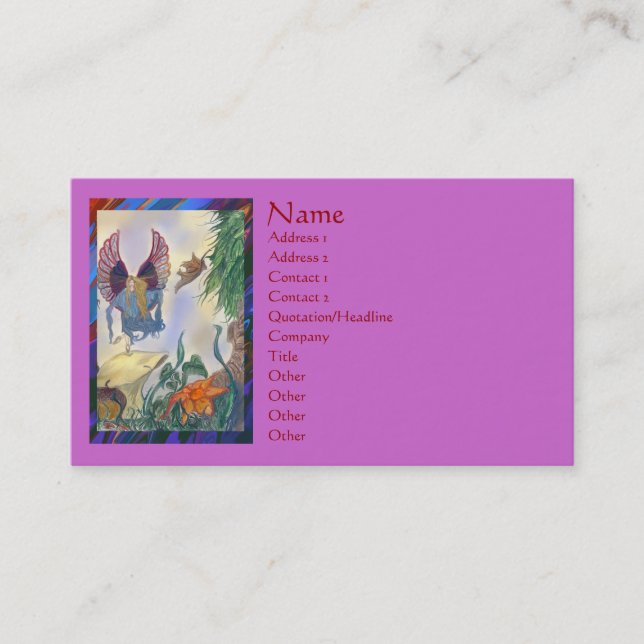 Autumn Faerie business card (Front)
