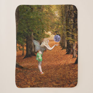 Autumn Faerie Sherpa Blanket
