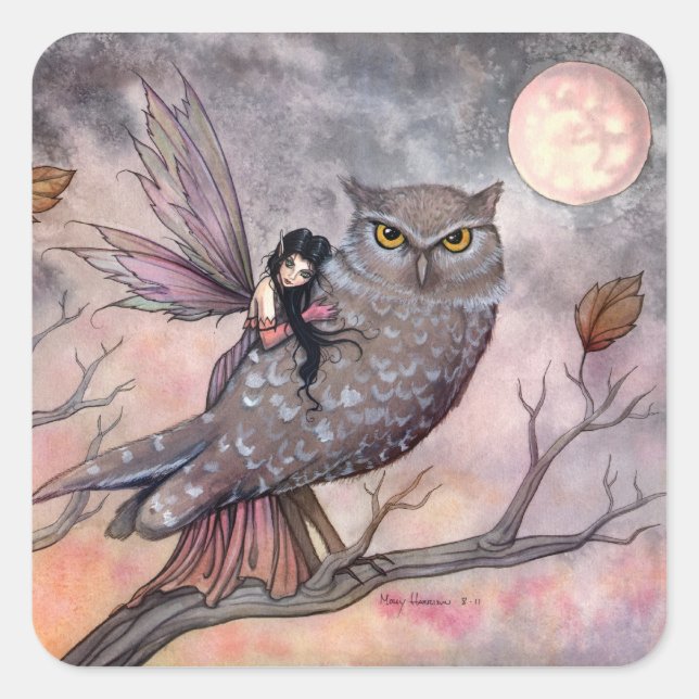Autumn Fairy and Owl Stickers (Front)