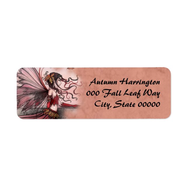 Autumn Fairy Fantasy Art Return Address Labels (Front)