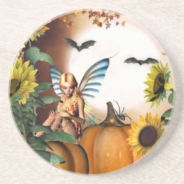 Autumn fairy garden Coaster (Front)