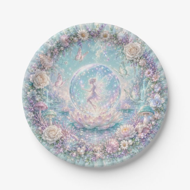 Autumn Fairy Harvest Paper Plates (Front)