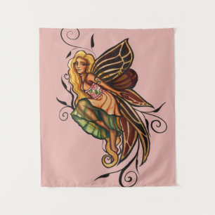 Autumn Fairy Nature Art Fairies fall               Tapestry