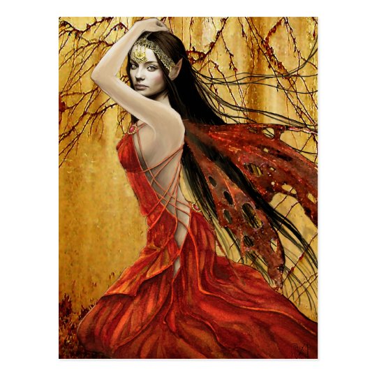 Autumn Fairy Postcard