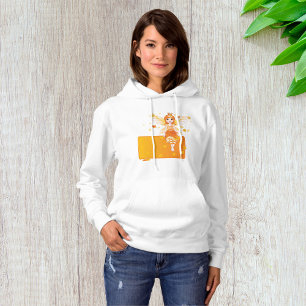 Autumn Fairy Princess with Orange Leaves and Crown Hoodie