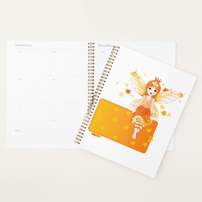Autumn Fairy Princess with Orange Leaves and Crown Planner (Creator Uploaded)