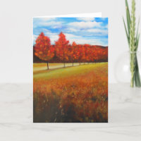 Autumn Fall Acrylic Painting Art | Greeting Cards