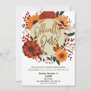 Autumn Fall Adoption Celebration Invitation
